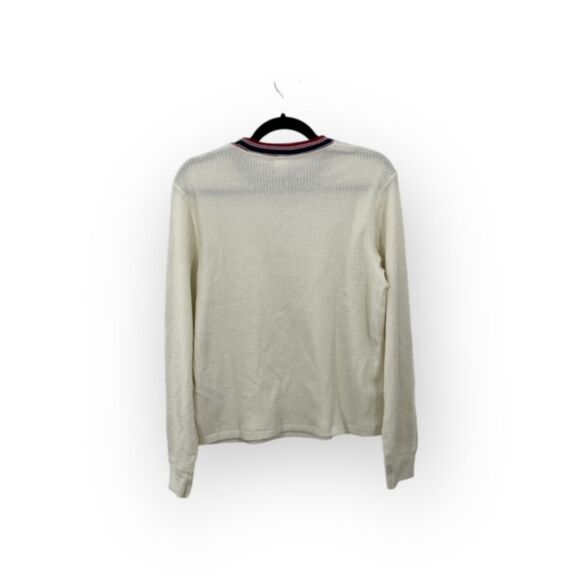 NWT RE/DONE Long Sleeve Thermal Pocket‎ Tee in Vintage White Size LARGE REDONE - Picture 5 of 12